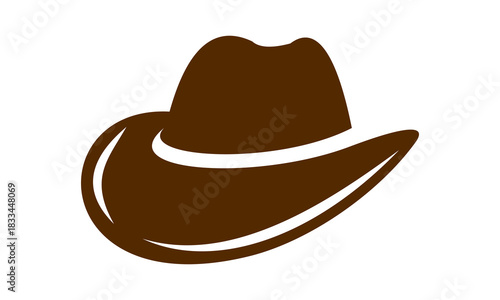 cowboy hat vector icon logo