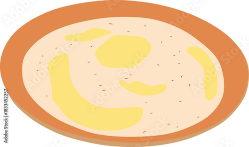 Harees Vector Illustration | Arabic Food | Wheat Porridge | Traditional Food | Hareesa | Creamy