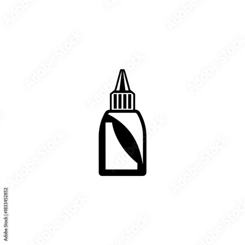 Black outline of a glue container on transparent background silhouette