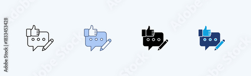 Feedback Multiple Icon Illustration Vector