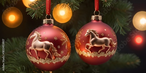 Red, gold and copper Christmas background, ideal for posters and holiday cards