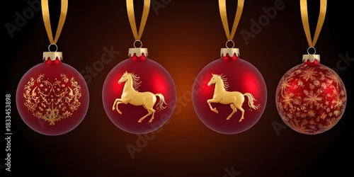 Red, gold and copper Christmas background, ideal for posters and holiday cards