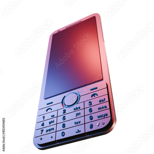 mobile phone isolated on transparent background element