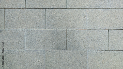 Wallpaper Mural Exterior floor of rectangular gray concrete tiles. Slabs made of cement and small stone mixture with textured non-slip surface. Public pedestrian traffic area. Outdoor flooring texture and background. Torontodigital.ca