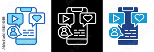 Social Media triplestyle icon