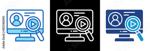 Media Monitoring triplestyle icon