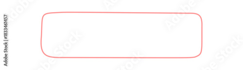Hand drawn organic rectangle shape with subtle outline serves as a soft badge or clean label. Frame style border creates a minimal background for text. Simple, natural form in modern composition.