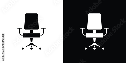 Bild auf Leinwand Office chair icon set