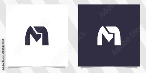 letter m logo design vector