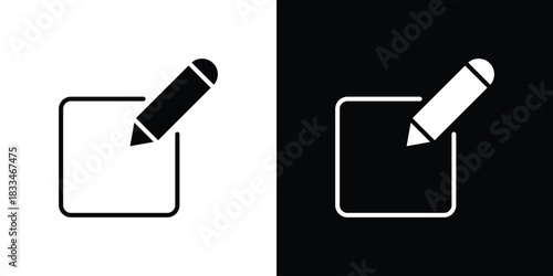 Register icon set. flat icon collection. flat line silhouette set.