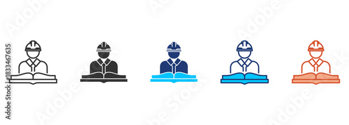 Architect Icon Set Multiple Style Collection