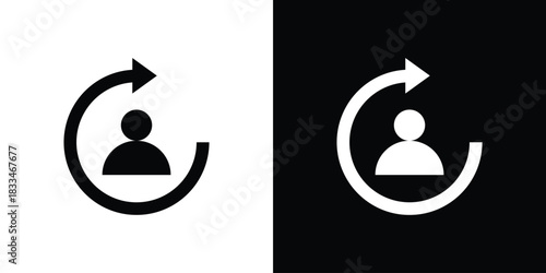 Retention icon set. flat icon collection. flat line silhouette set.