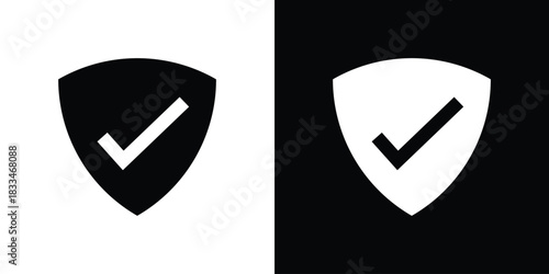Safe icon set. flat icon collection. flat line silhouette set.