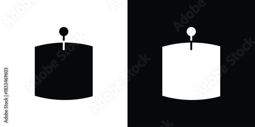 Sticky note icon set. flat icon collection. flat line silhouette set.