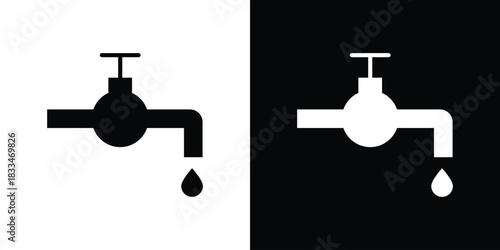 Tap icon set. flat icon collection. flat line silhouette set.