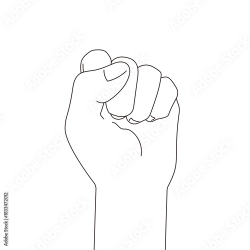 シンプルなハンドイラスト素材　グー