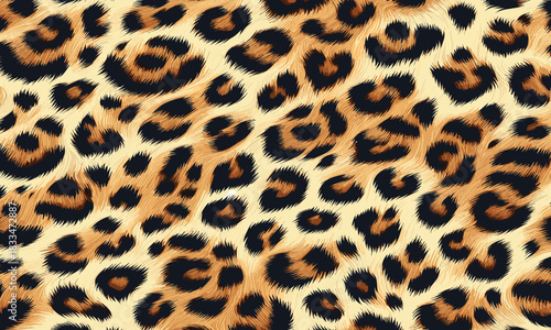 Leopard Fur Camouflage Background. Leopard Skin Texture Pattern Vector. Seamless Animal Wildlife Skin Pattern, designer style for fashion and textile.
