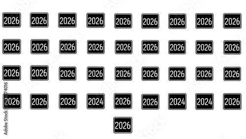 Conceptual Arrangement of 2026 Road Sign Designs with Outlier in 2024 a Visual Representation