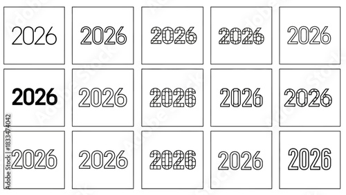 Creative 2026 Design Template: Versatile Vector Graphics for Calendars and Event Promotions