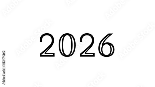 Elegant 2026 Typography Design for Calendars and Future Year Visualizations