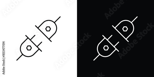 Plugin icons vector symbol with editable stroke lines for web designs