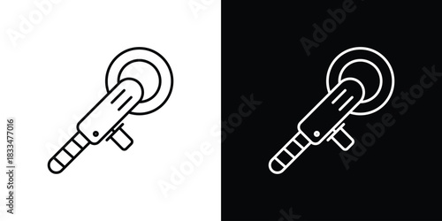 Polisher icons vector symbol with editable stroke lines for web designs
