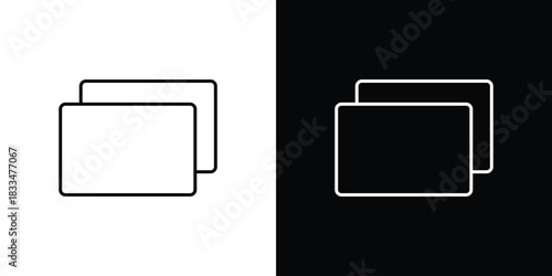 Pop up icons vector symbol with editable stroke lines for web designs