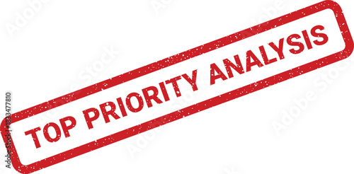 Grunge red stamp with important text highlights a critical business process requiring immediate evaluation