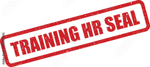 Grunge rubber stamp impression clearly indicating TRAINING HR SEAL suitable for official human resources documents