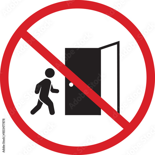 Warning Symbol for No Entry and Restricted Access