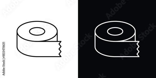 Tape icons vector symbol with editable stroke lines for web designs