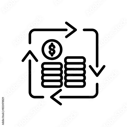 Kaizen Value Stream Continuous Improvement Icon