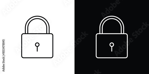 Unblocked icons vector symbol with editable stroke lines for web designs