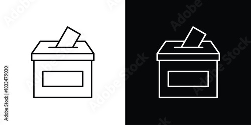 Voting icons vector symbol with editable stroke lines for web designs