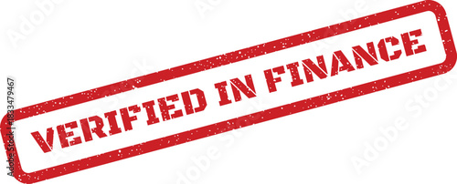Grungy rectangular stamp mark displaying official verification in finance, useful for authenticating financial transactions and ensuring strict accounting standards