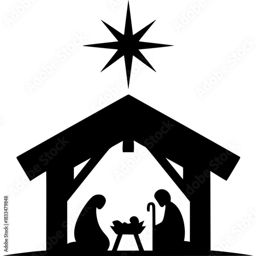Nativity Bethlehem Icon Vector