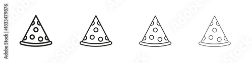 Birthday hat icon, thin line symbols. eps 10 vector
