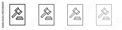 Code of conduct icon, thin line symbols. eps 10 vector