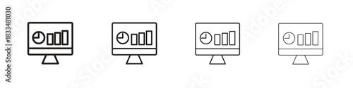 Dashboard icon, thin line symbols. eps 10 vector