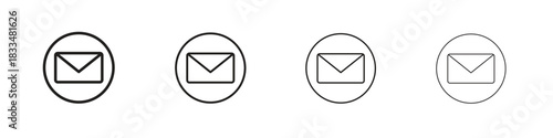 Email icon, thin line symbols. eps 10 vector