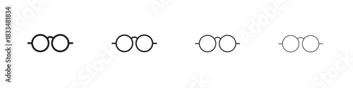 Eye glasses icon, thin line symbols. eps 10 vector
