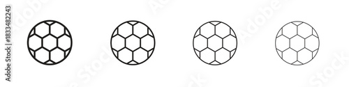 Football icon, thin line symbols. eps 10 vector