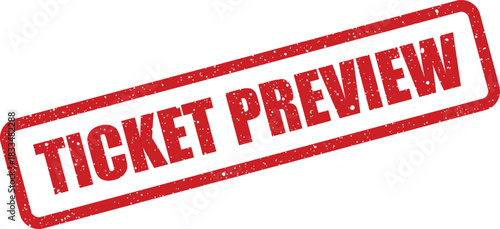 Rectangular stamp presenting a worn effect showing the key message ticket preview in bold font