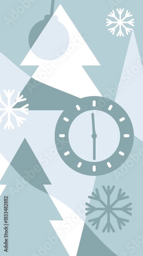 Abstract Christmas vertical background loop