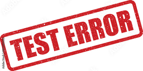 Red grunge rubber stamp impression with the word error, conveying a message of problem or failure