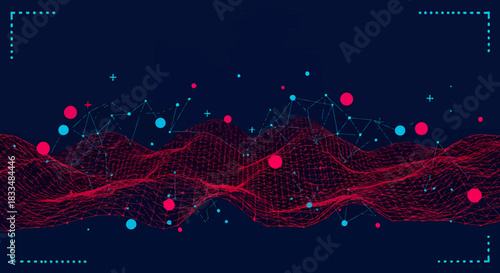 Abstract technology background featuring a network of interconnected nodes and lines, evoking a sense of digital connectivity and futuristic innovation in a tech-driven world.