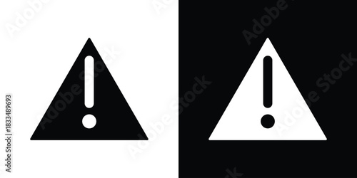 Alert icon, silhouette pictogram. black icon set