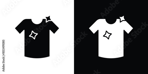 Clean Clothes icon, silhouette pictogram. black icon set