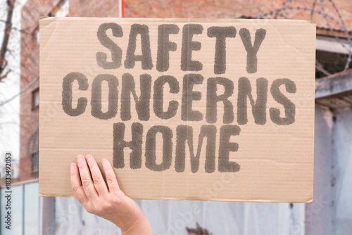 Canvas Print "Safety Concerns Home" Violence drives emigrants choosing secure environments over origins
