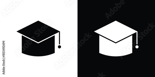 Education icon, silhouette pictogram. black icon set